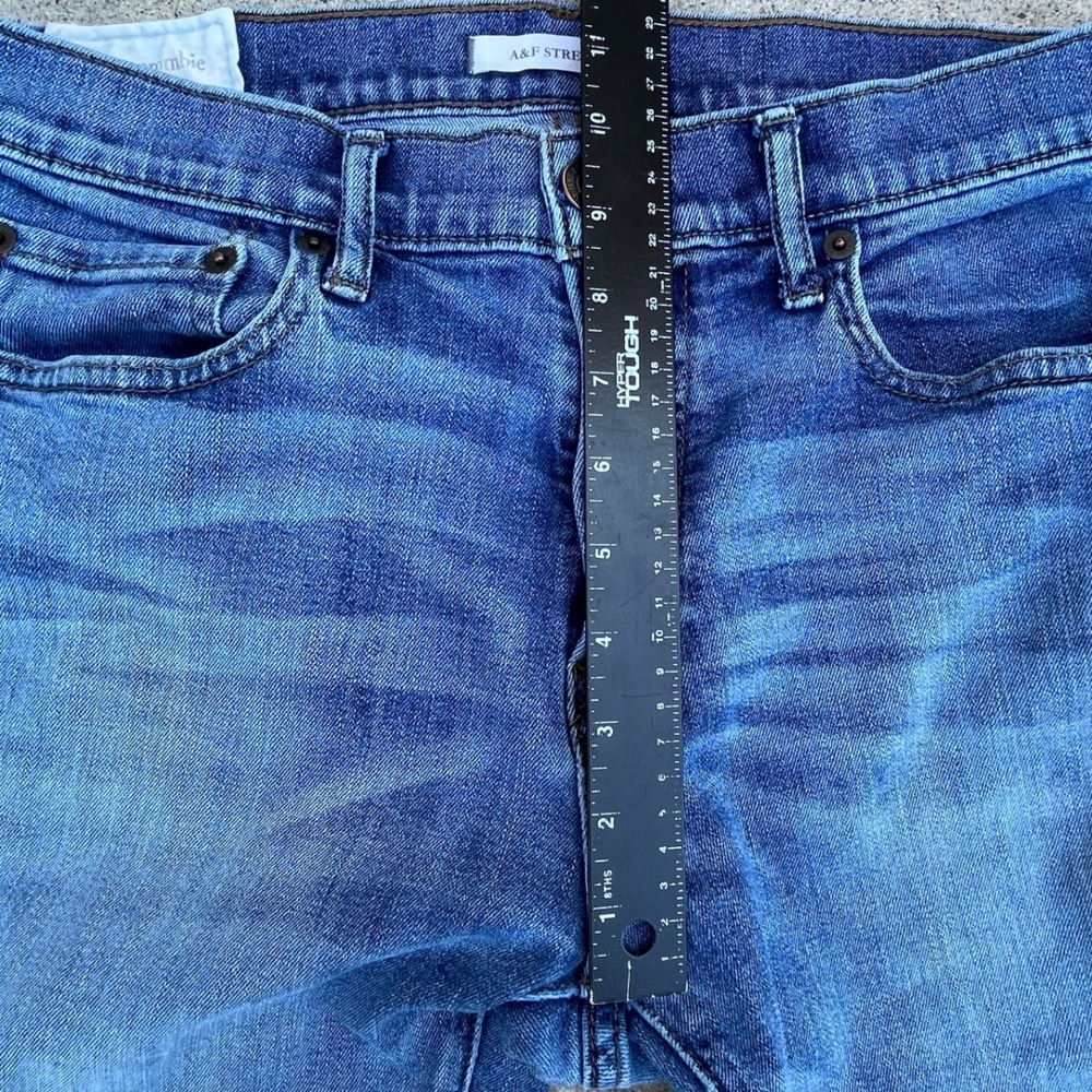 Abercrombie & Fitch Mens Bootcut Jeans Medium Wash A&F Stretch 31x32 Blue - Picture 7 of 7